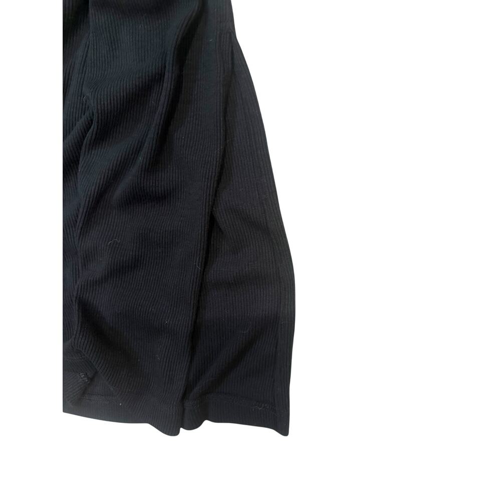 LNA Ribbed Wide Leg Pants Black High Rise Stretch Lounge Women's M Pull On - Picture 4 of 6